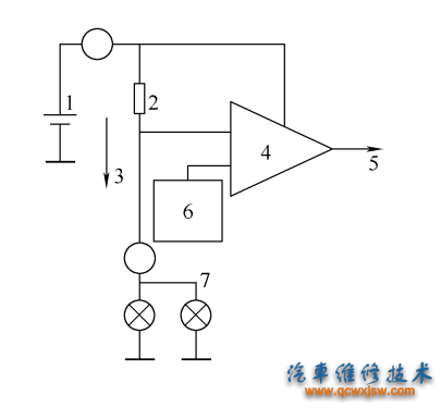 图10-10  晶体管式电流传感器电路