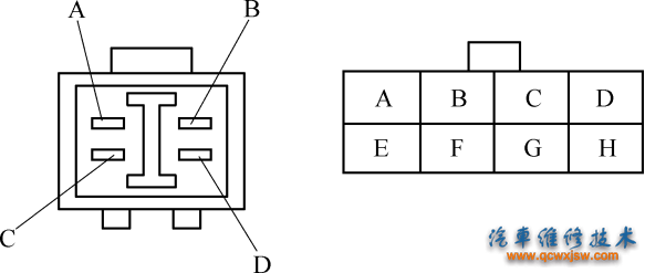 图7-6 插接器各端子示意图