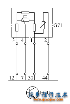 图4-11 进气压力传感器的电路图 